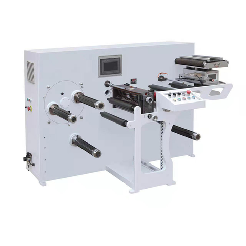 Competitive Price 350 Width High Speed Adhesive Label Film Printed Paper Slitter Rewind Machine with PLC