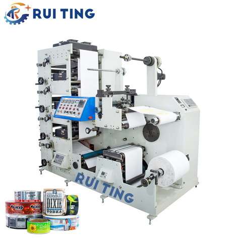 Narrow Wide 4 Color Flexo Printing Machine with Rotary Die Cutting Unit 