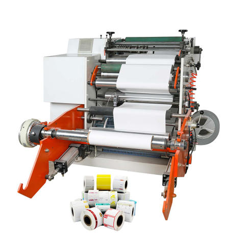 Factory selling 800 width adhesive sticker label pvc pp film cold foil slitter rewind machine 