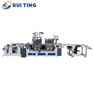 High Performance 350 Width Two Head Adhesive Label Flatbed Die Cutter Machine with Hot Stamping 400time/min 